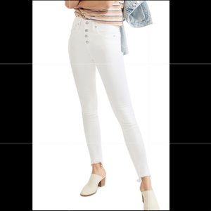 Madewell 10” High-rise skinny jeans in pure white